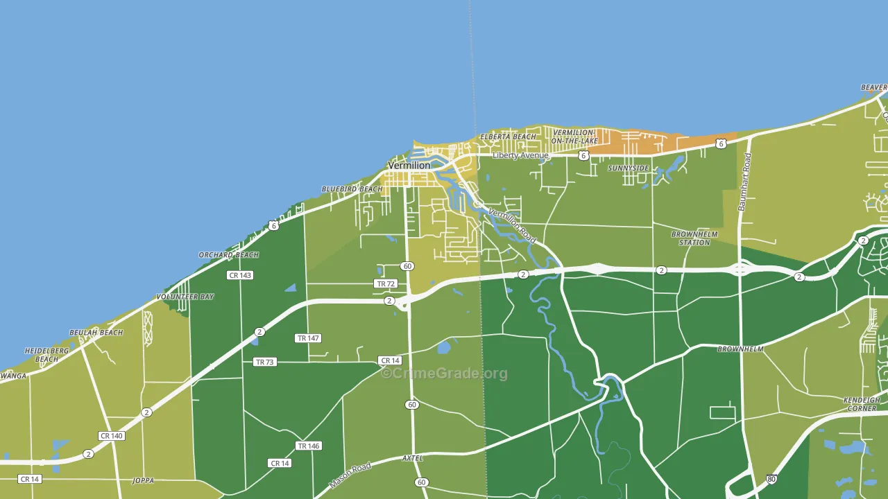 44089, OH Map of Theft Rates