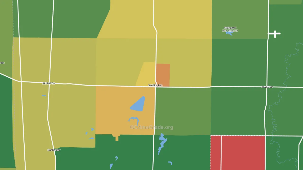 44090, OH Map of Theft Rates