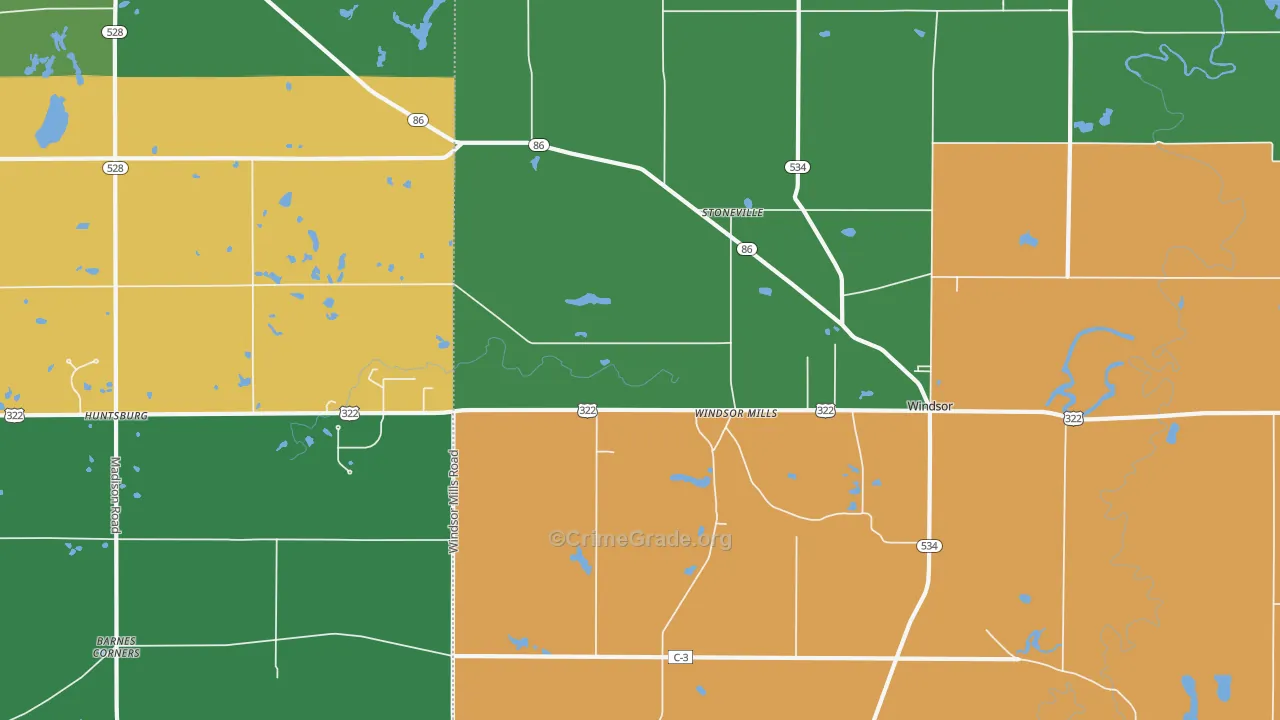 44099, OH Map of Theft Rates