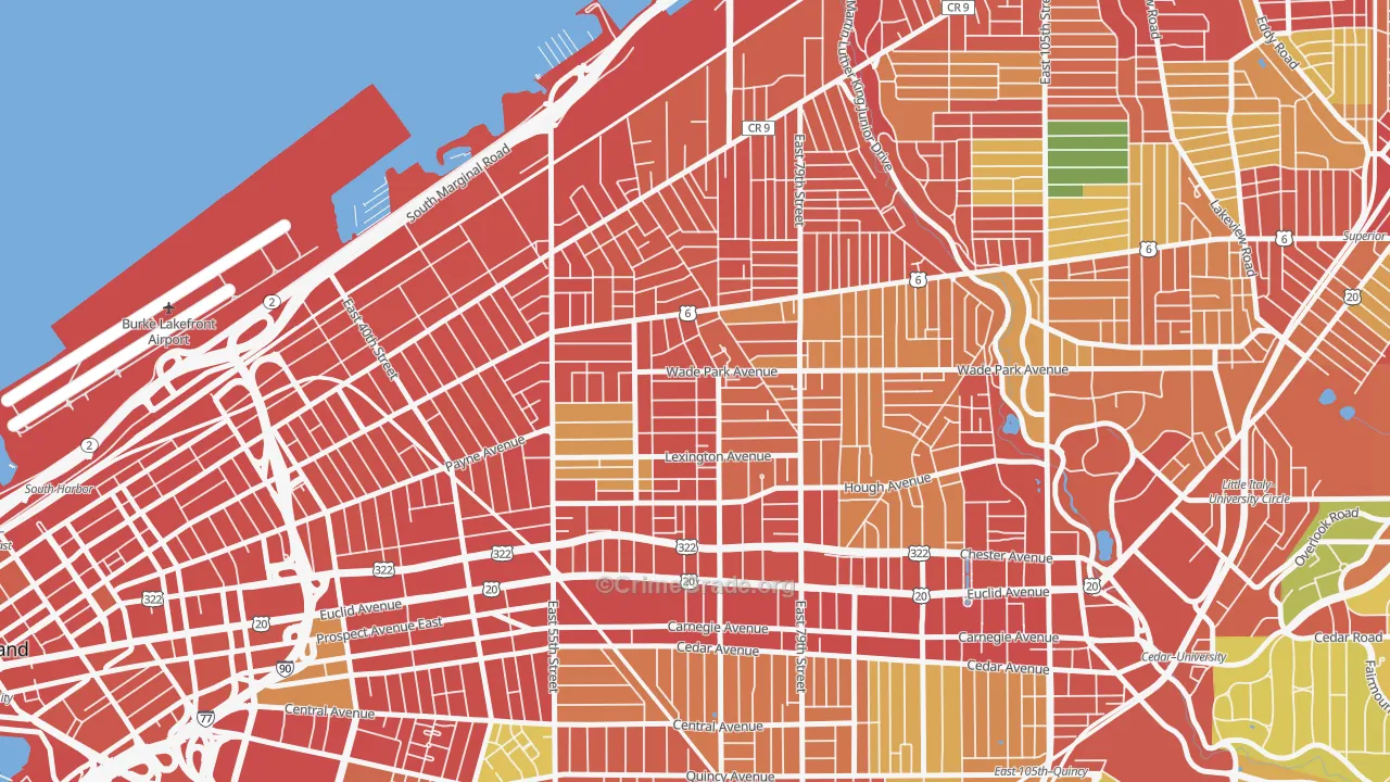 44103, OH Map of Theft Rates