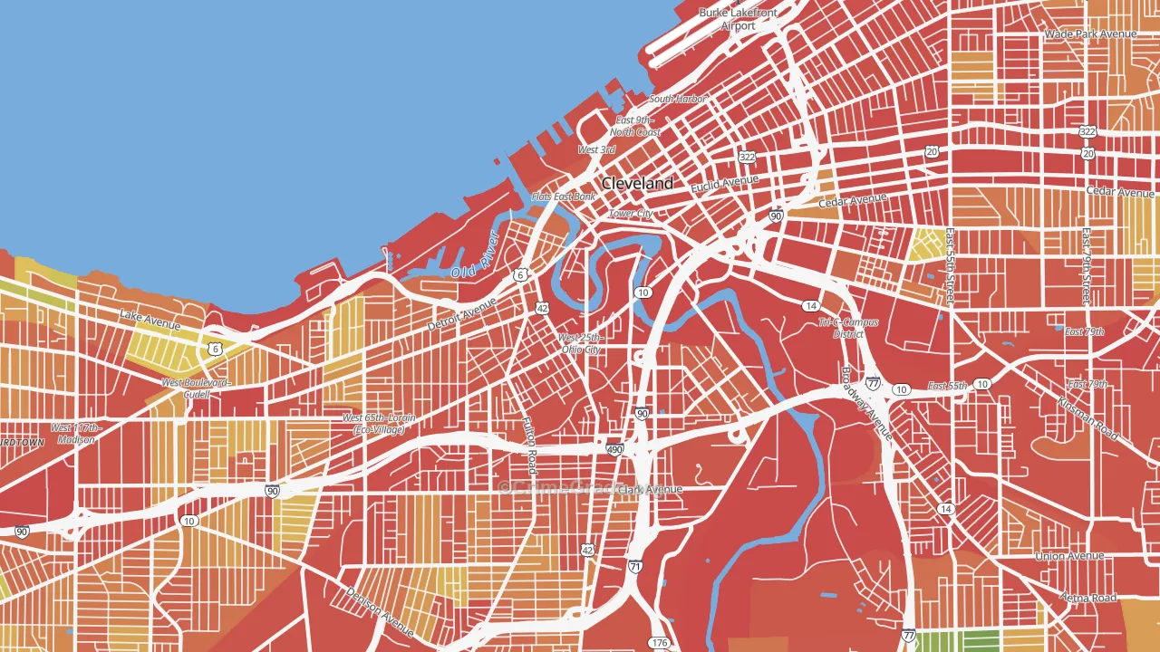 44113, OH Map of Theft Rates