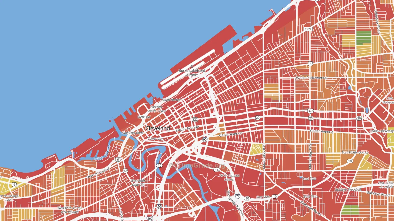 44114, OH Map of Theft Rates