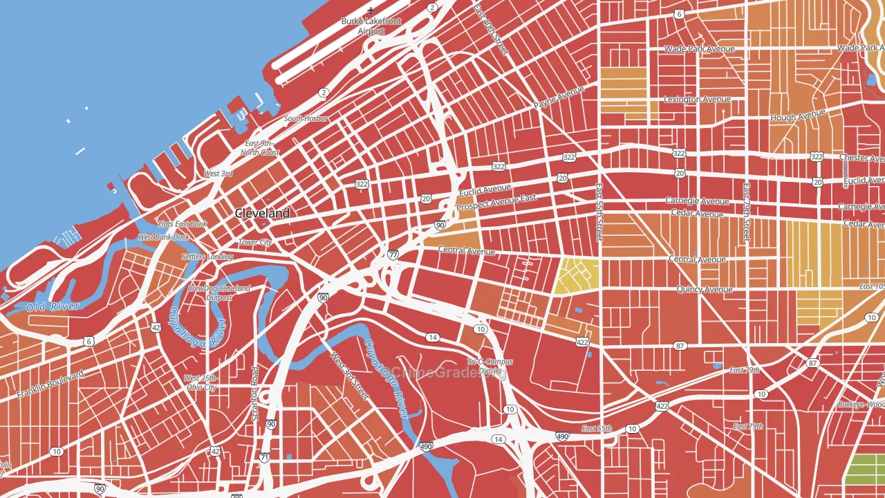 44115, OH Map of Theft Rates