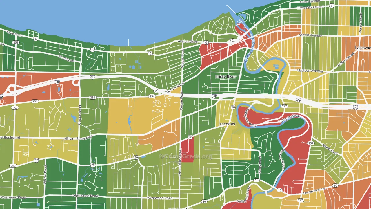 44116, OH Map of Theft Rates