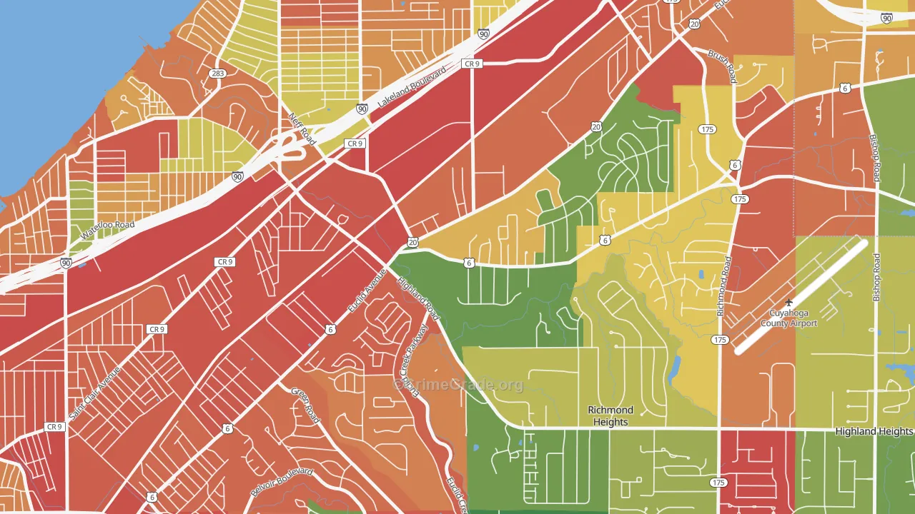 44117, OH Map of Theft Rates