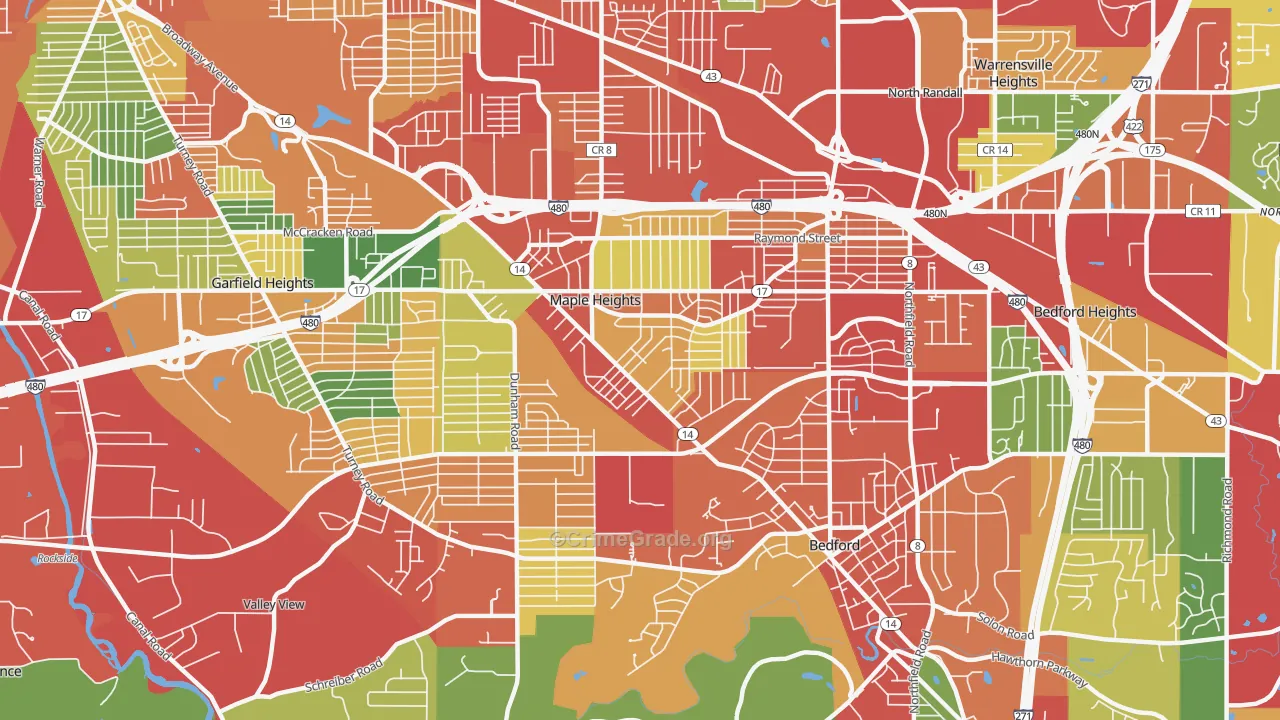 44137, OH Map of Theft Rates