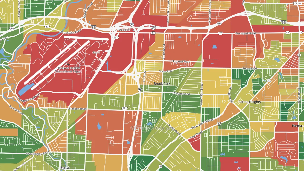 44142, OH Map of Theft Rates