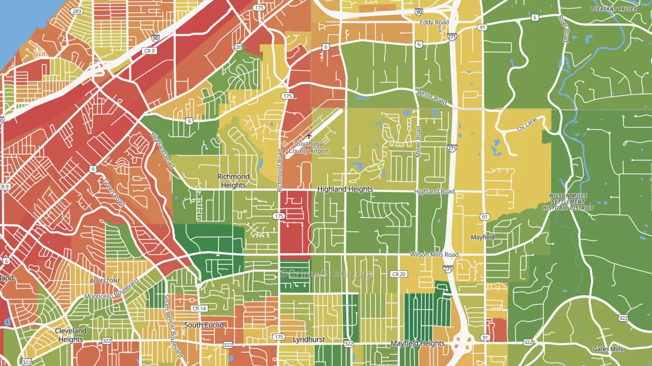 44143, OH Map of Theft Rates
