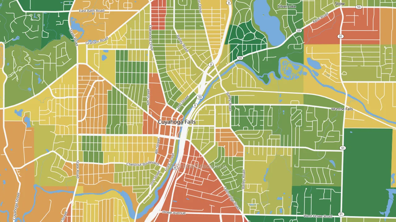 44221, OH Map of Theft Rates