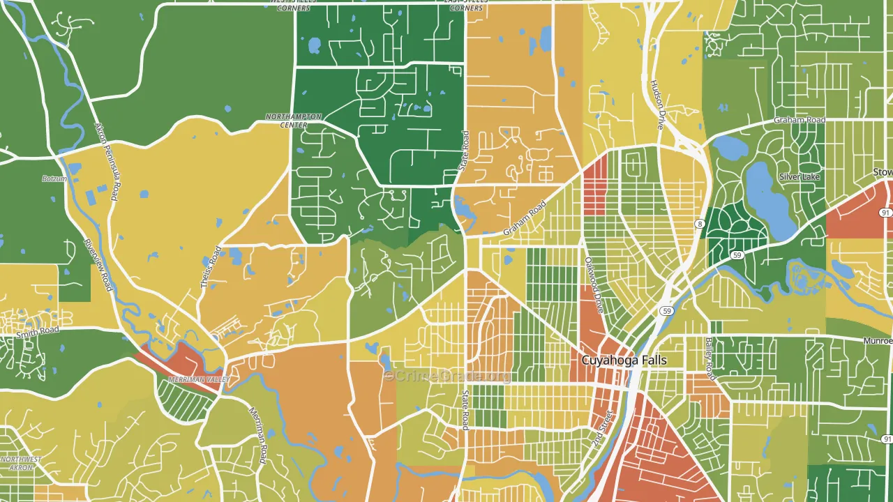 44223, OH Map of Theft Rates