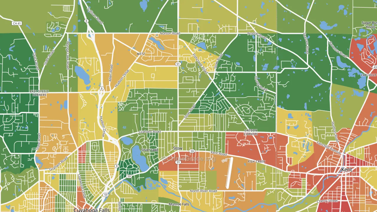 44224, OH Map of Theft Rates