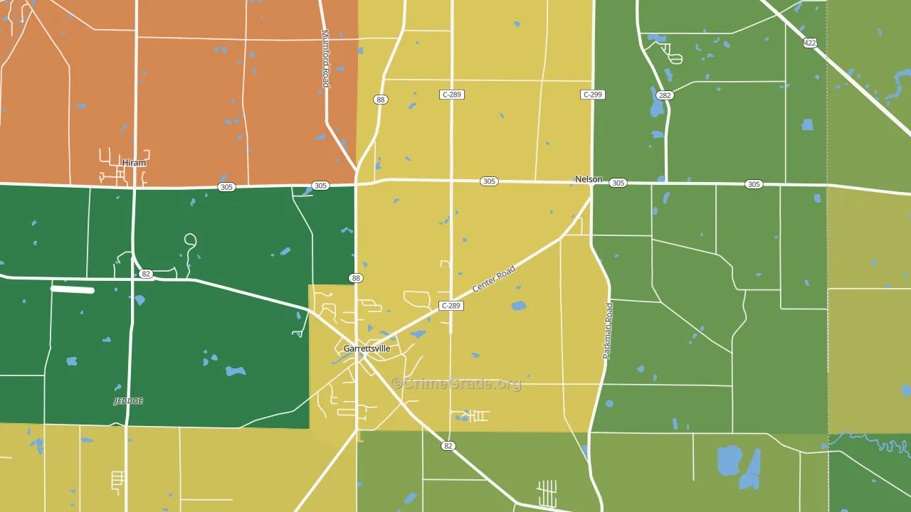 44231, OH Map of Theft Rates