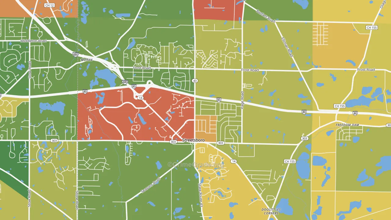 44241, OH Map of Theft Rates