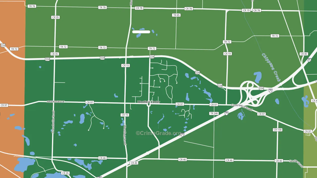 44251, OH Map of Theft Rates