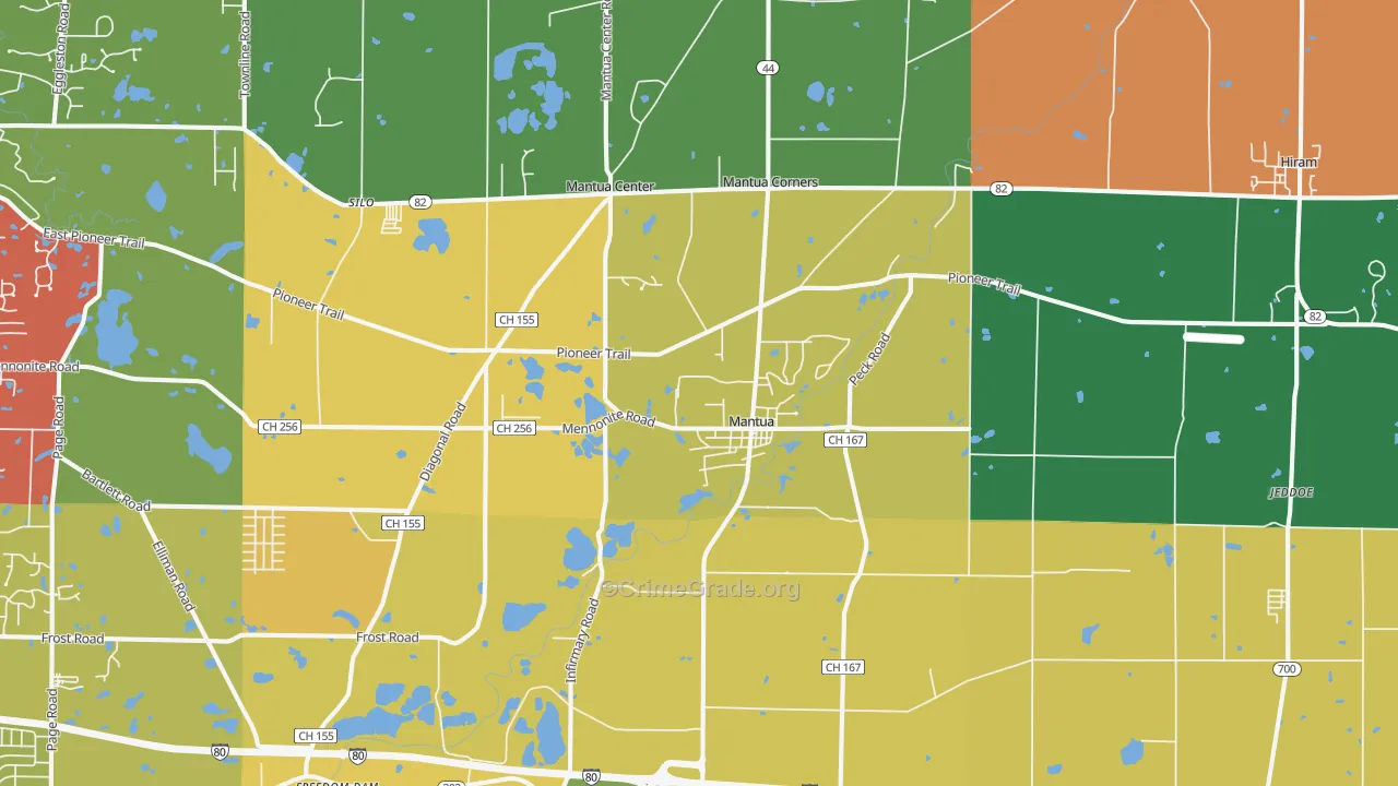 44255, OH Map of Theft Rates