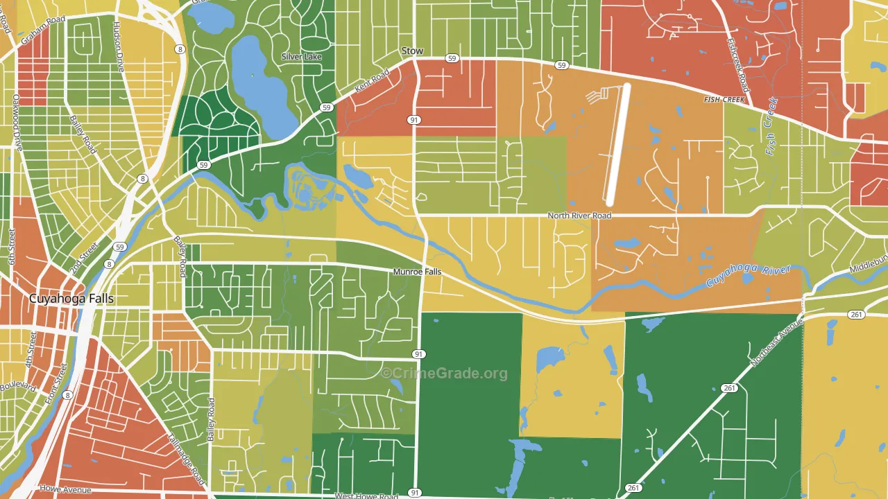 44262, OH Map of Theft Rates