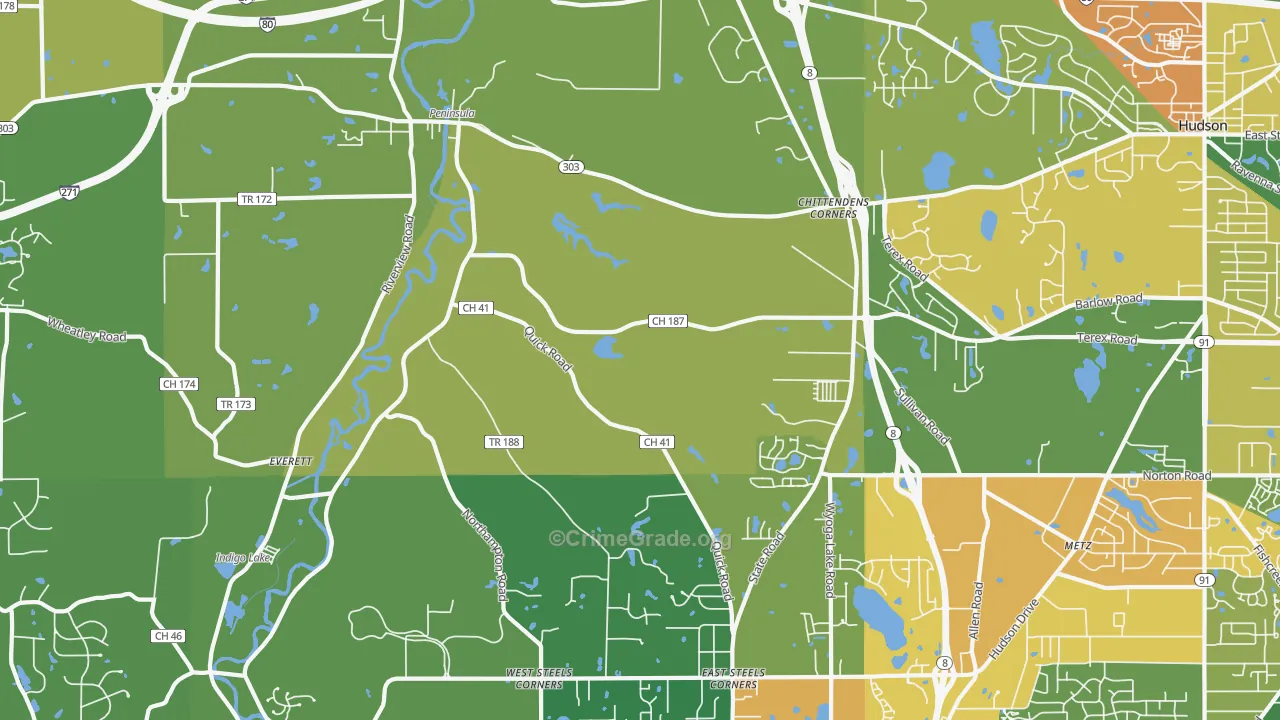 44264, OH Map of Theft Rates