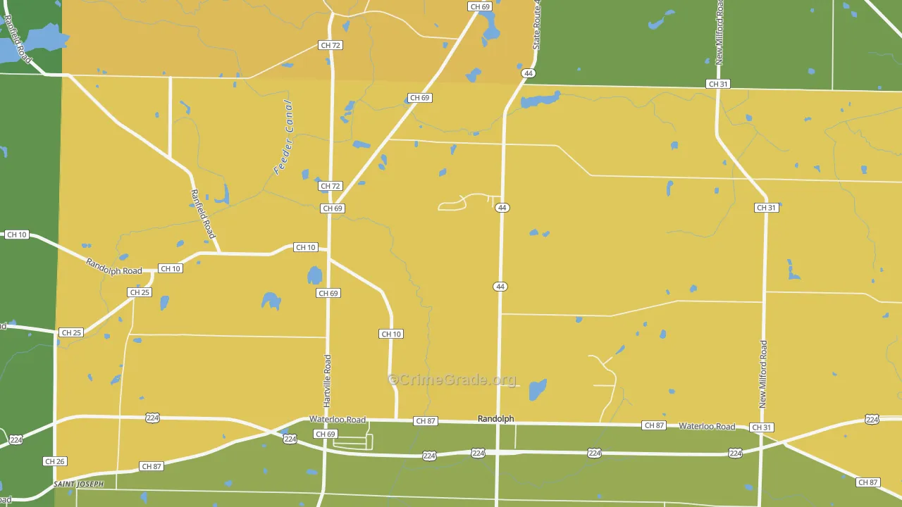 44265, OH Map of Theft Rates