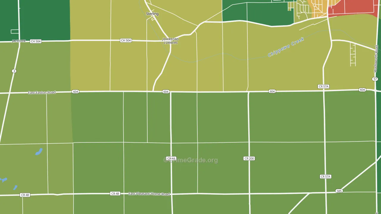 44276, OH Map of Theft Rates