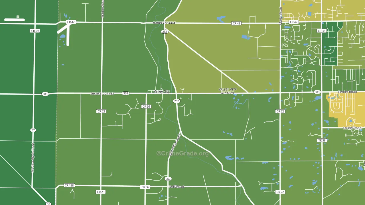 44280, OH Map of Theft Rates