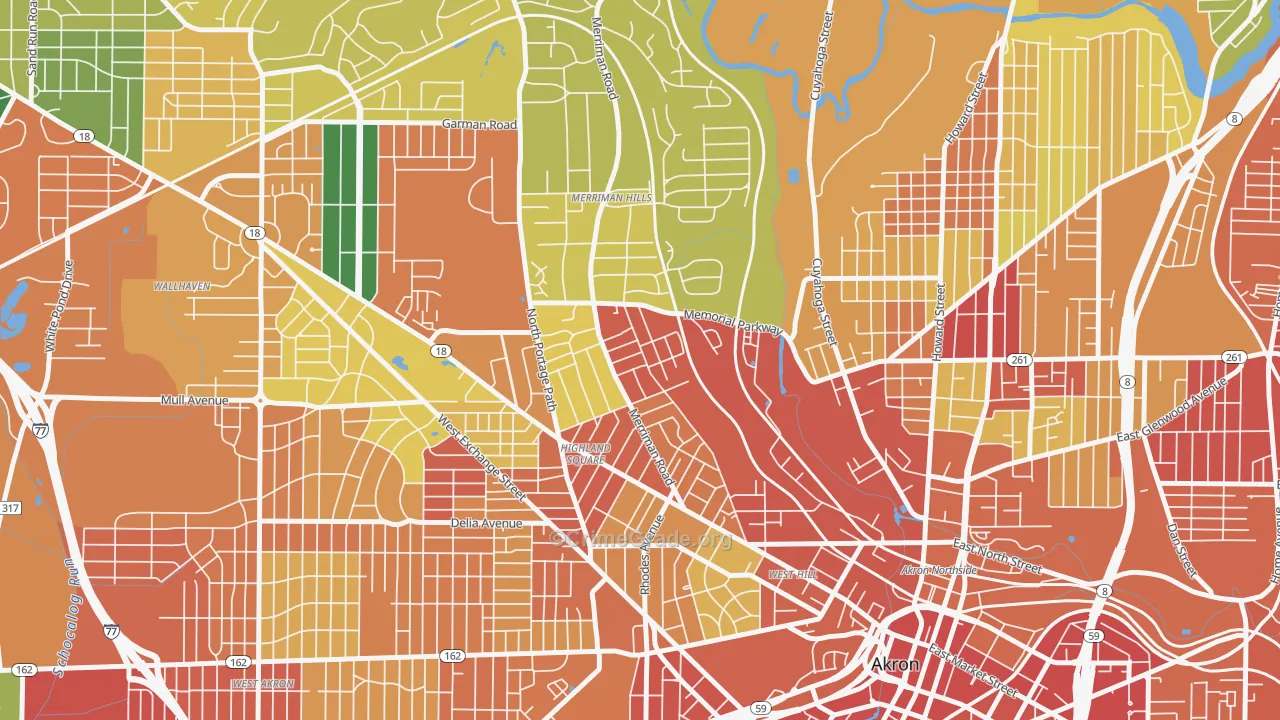 44303, OH Map of Theft Rates