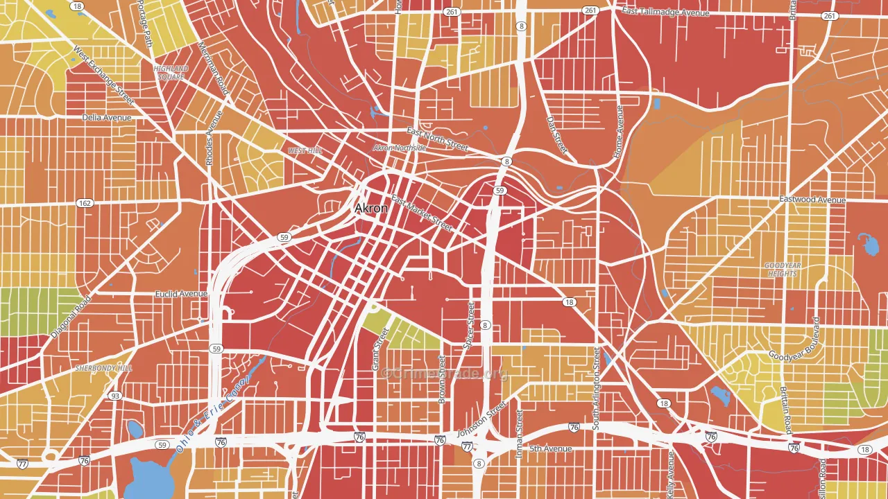 44304, OH Map of Theft Rates