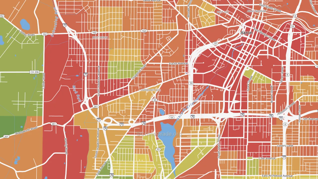 44307, OH Map of Theft Rates