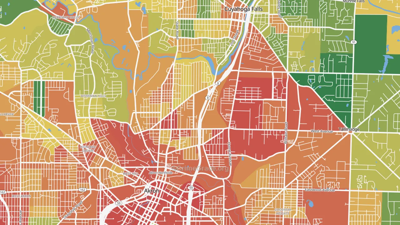 44310, OH Map of Theft Rates