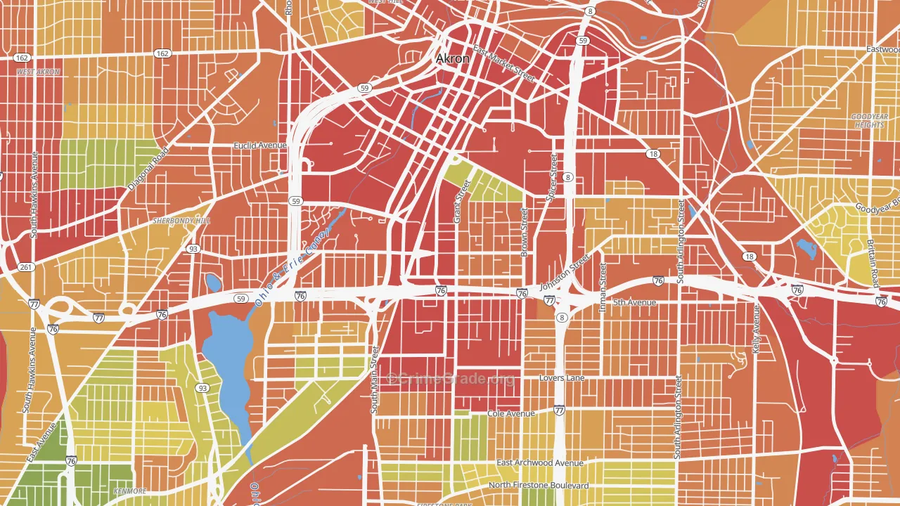44311, OH Map of Theft Rates