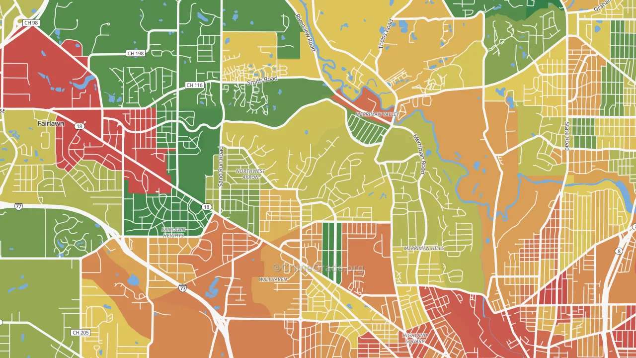 44313, OH Map of Theft Rates