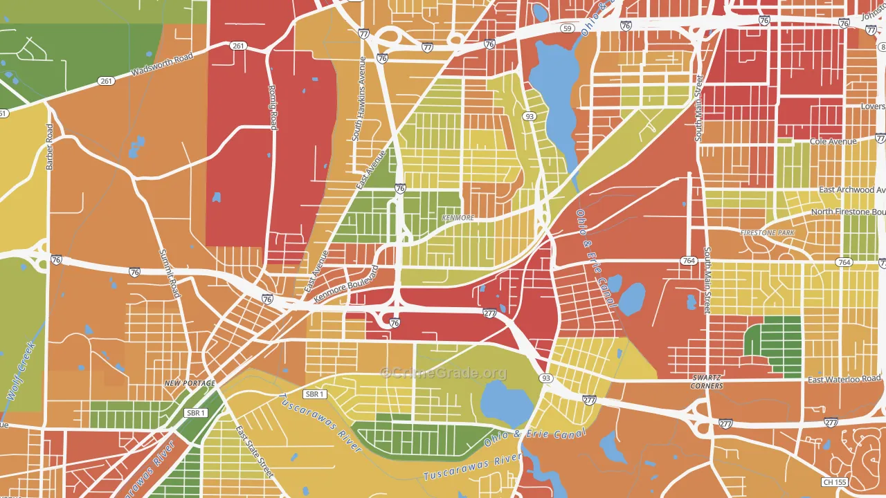44314, OH Map of Theft Rates