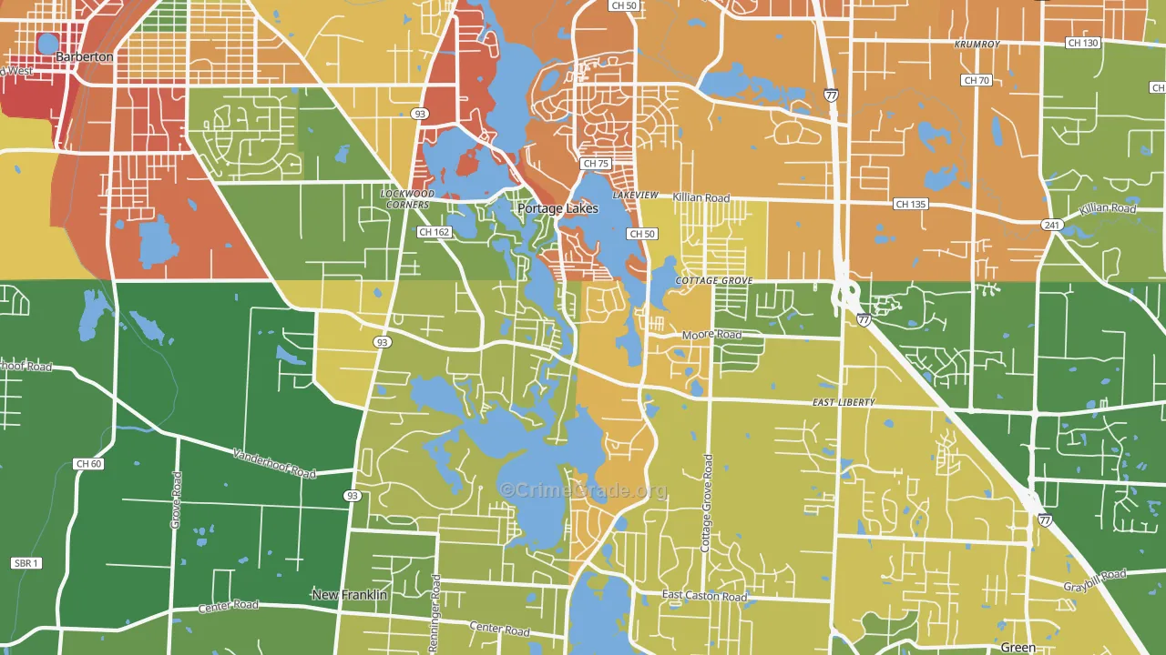 44319, OH Map of Theft Rates