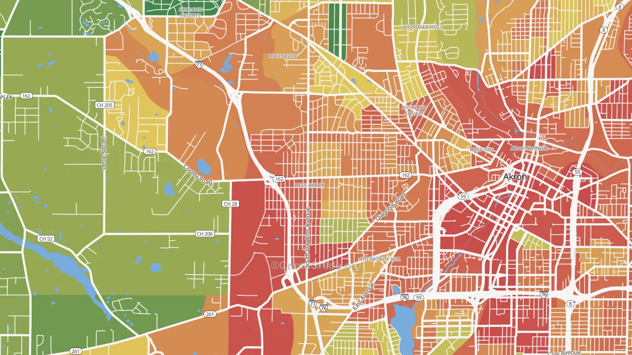 44320, OH Map of Theft Rates