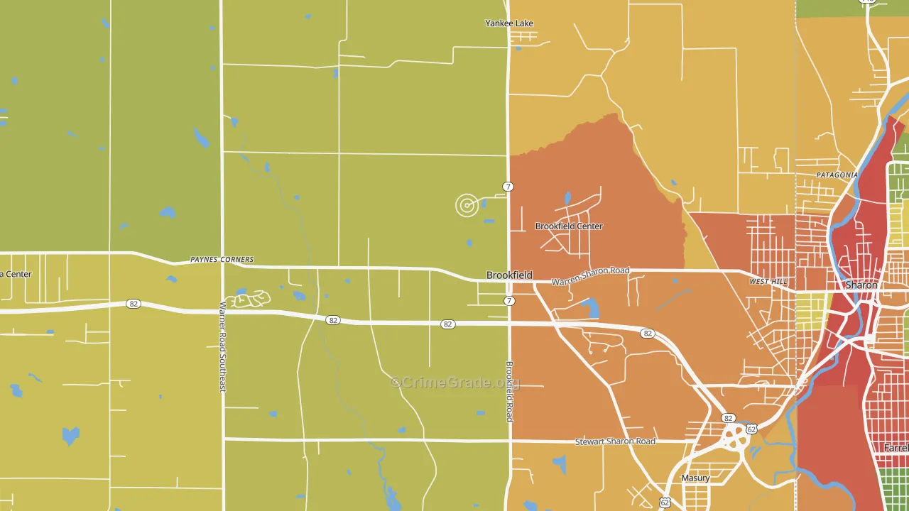 44403, OH Map of Theft Rates
