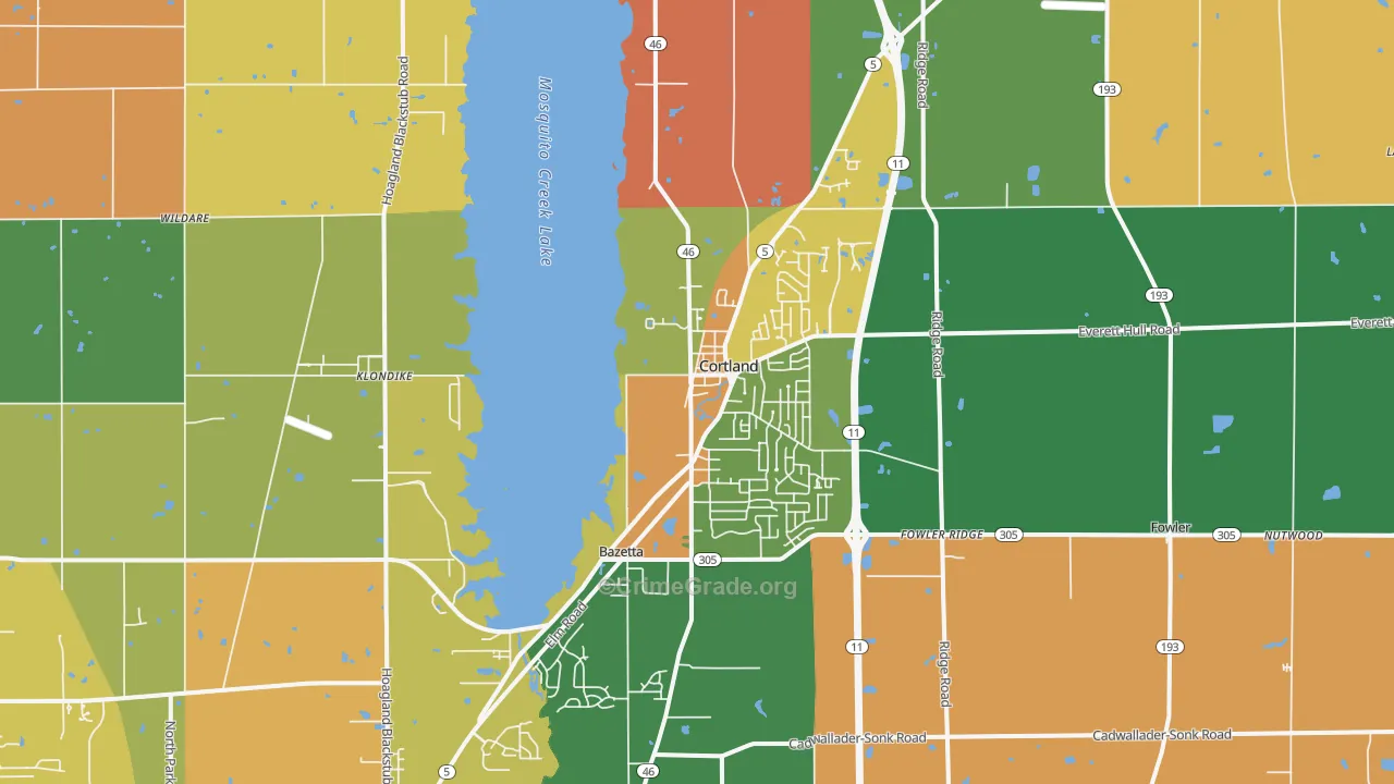44410, OH Map of Theft Rates