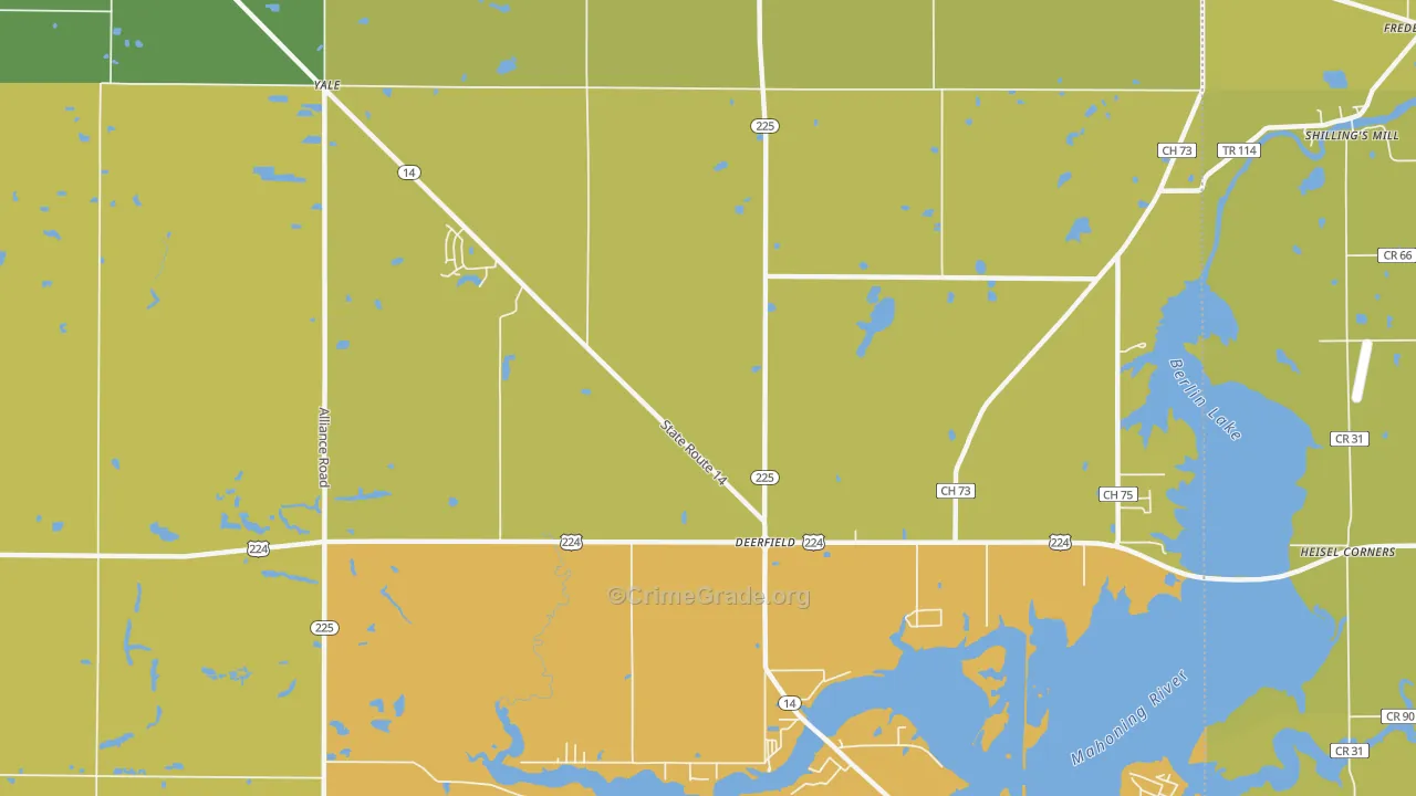 44411, OH Map of Theft Rates