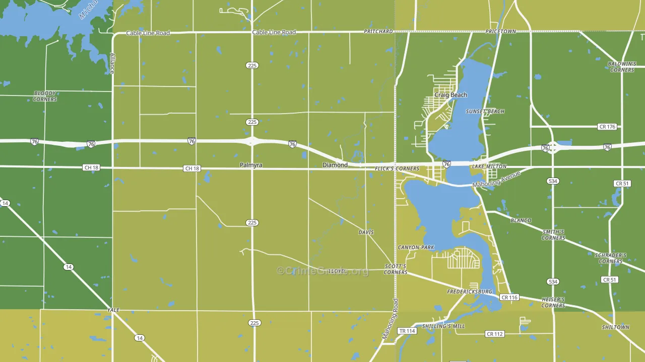 44412, OH Map of Theft Rates