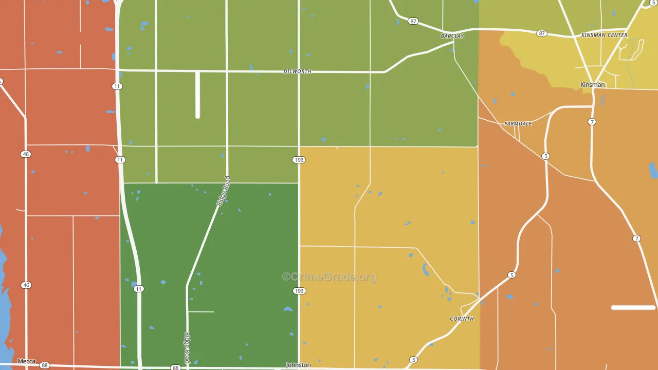 44417, OH Map of Theft Rates