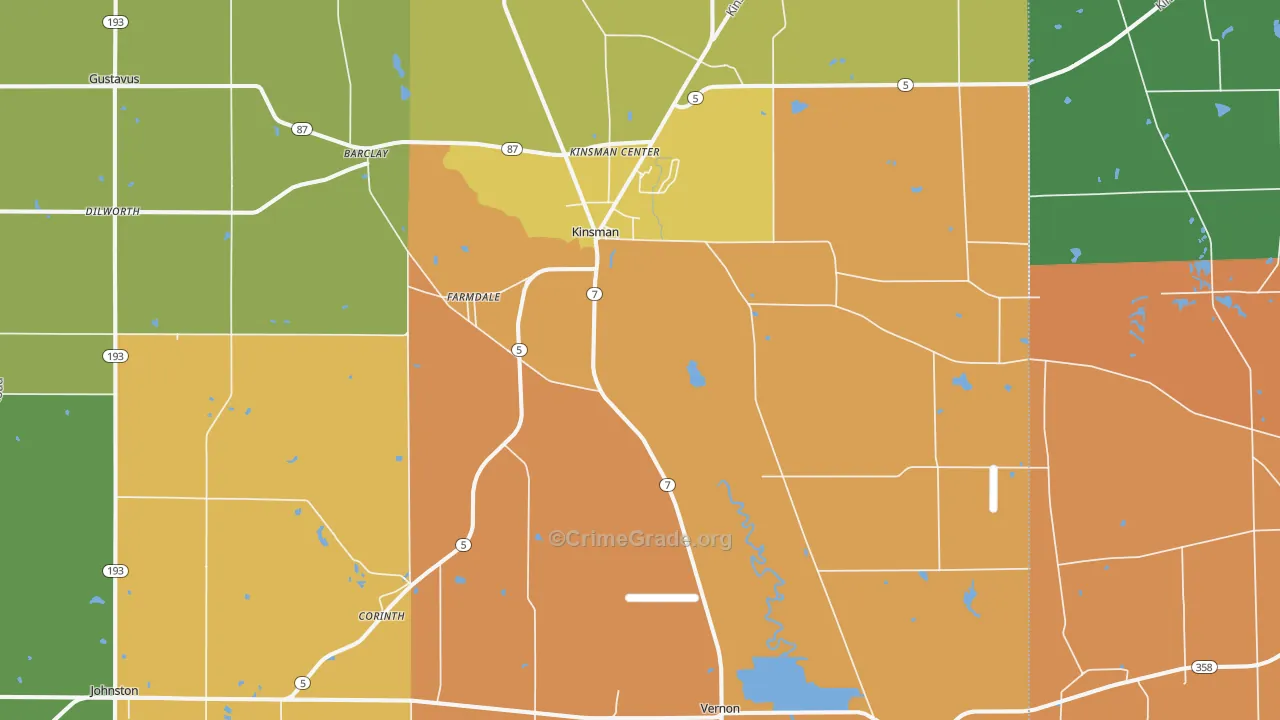 44428, OH Map of Theft Rates