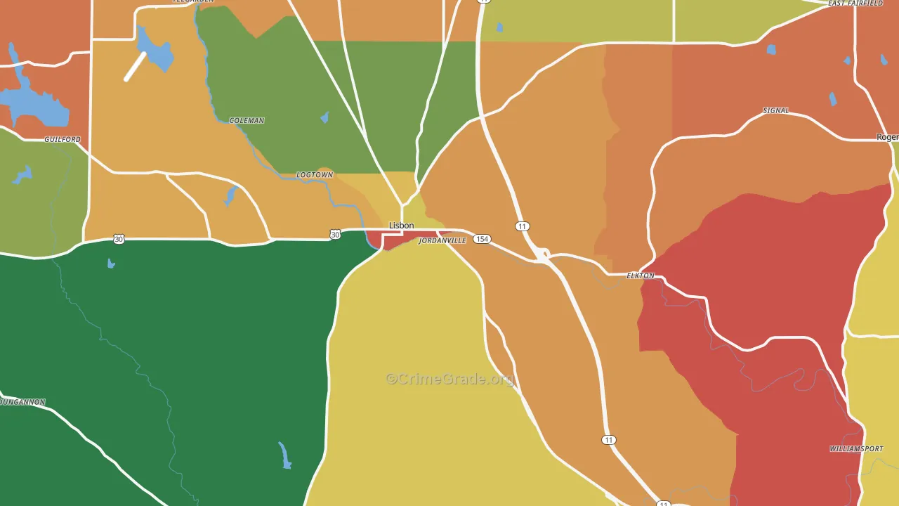 44432, OH Map of Theft Rates