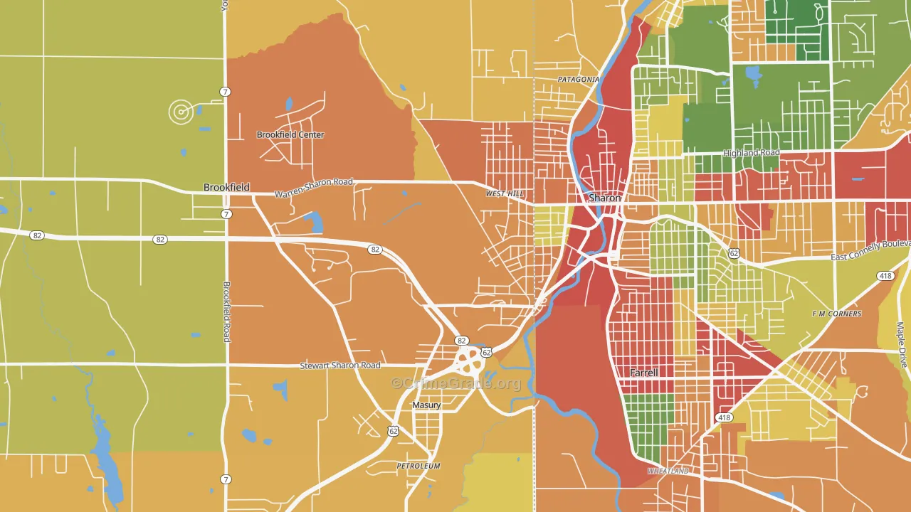 44438, OH Map of Theft Rates