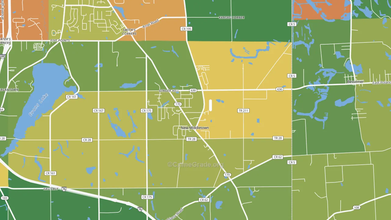 44442, OH Map of Theft Rates