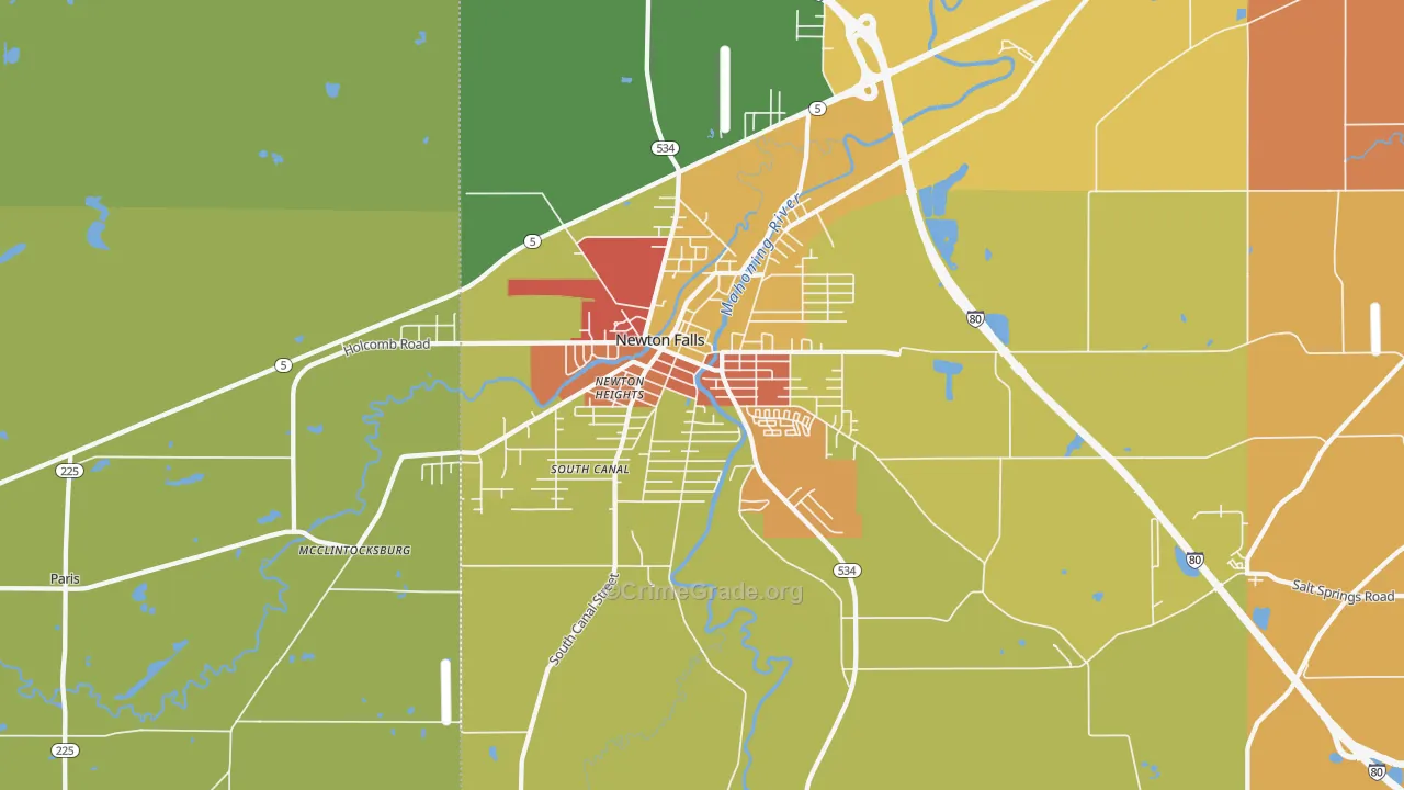 44444, OH Map of Theft Rates