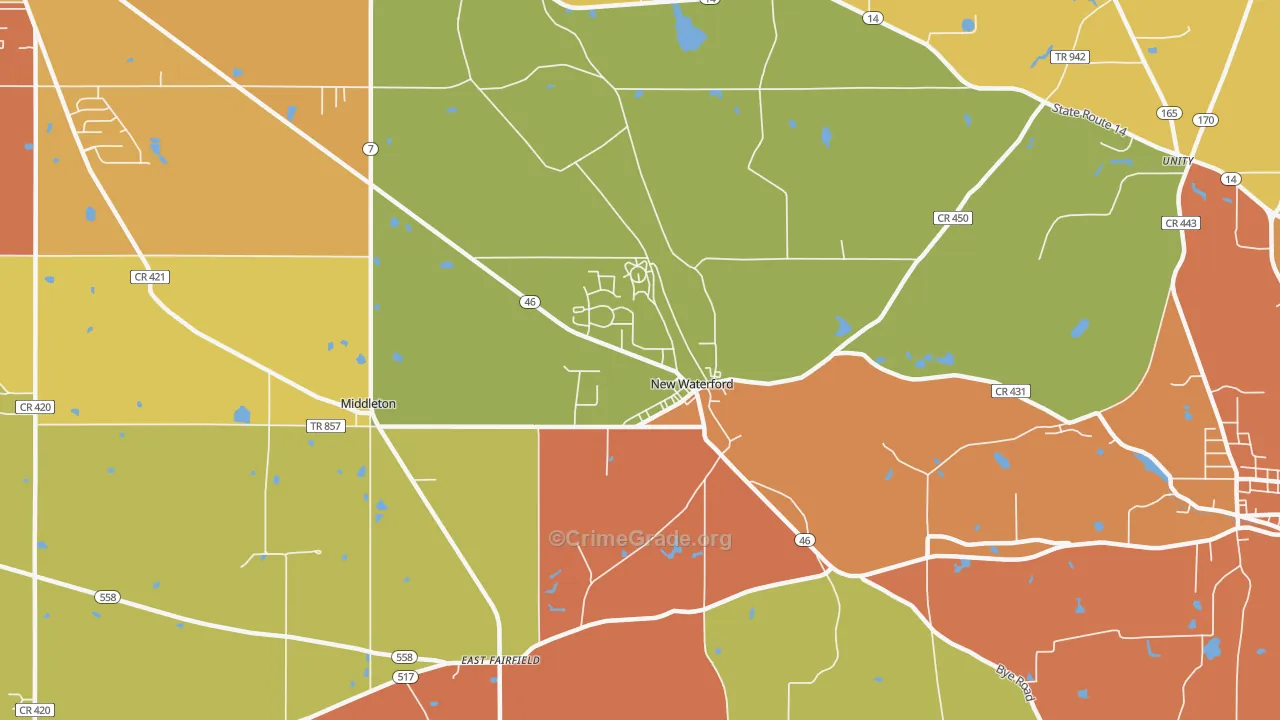 44445, OH Map of Theft Rates