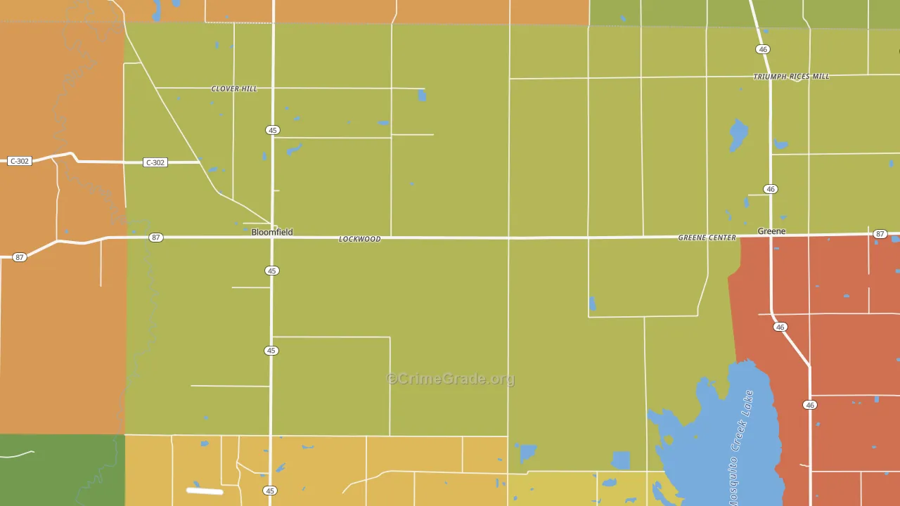 44450, OH Map of Theft Rates