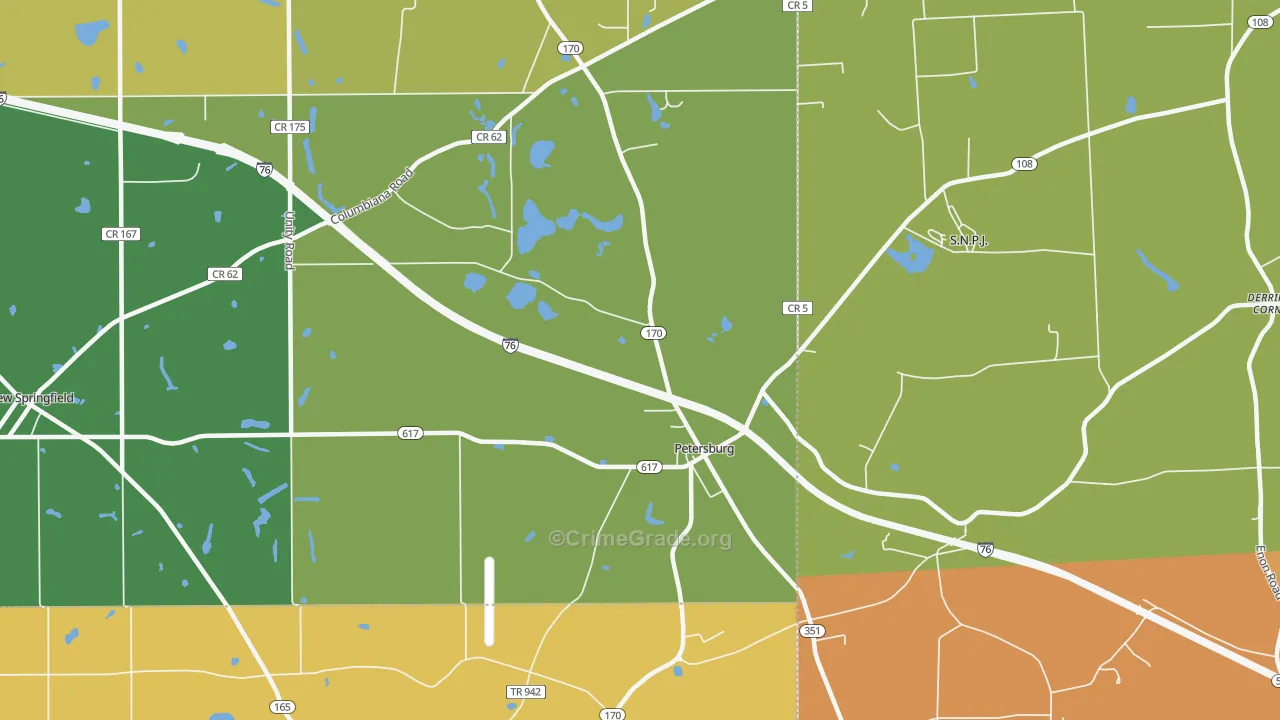 44454, OH Map of Theft Rates