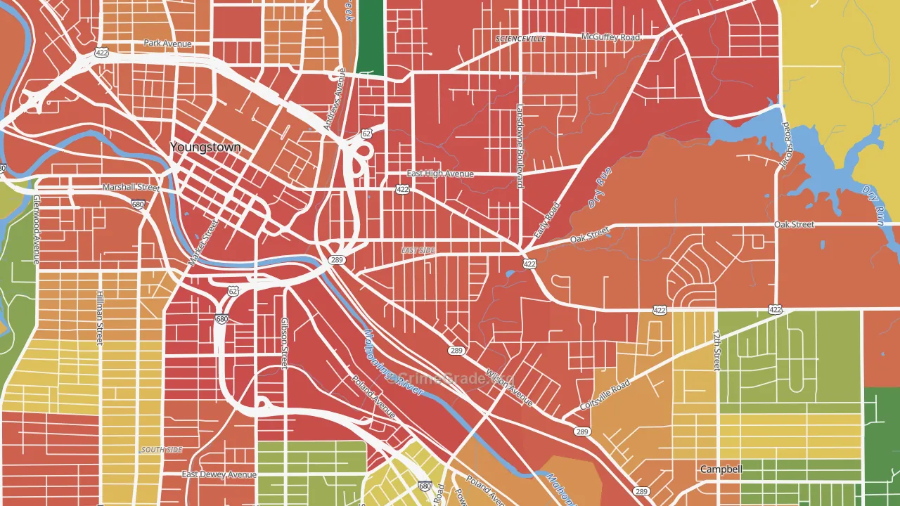 44506, OH Map of Theft Rates