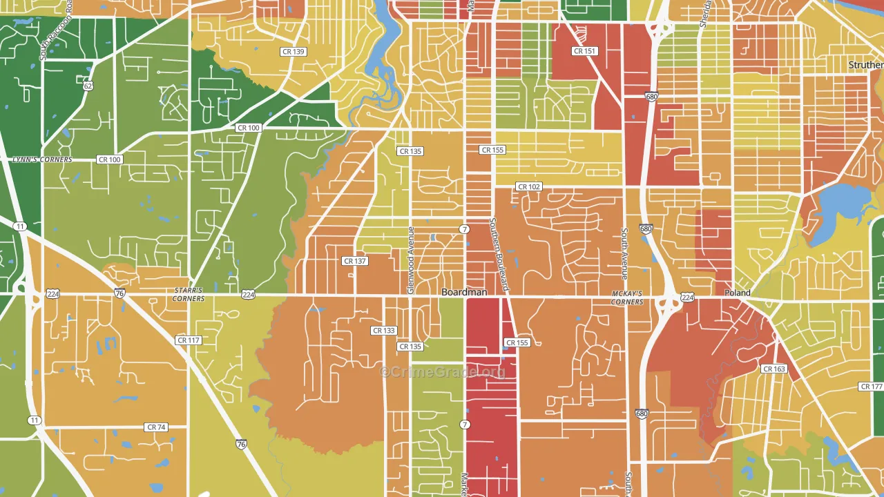 44512, OH Map of Theft Rates