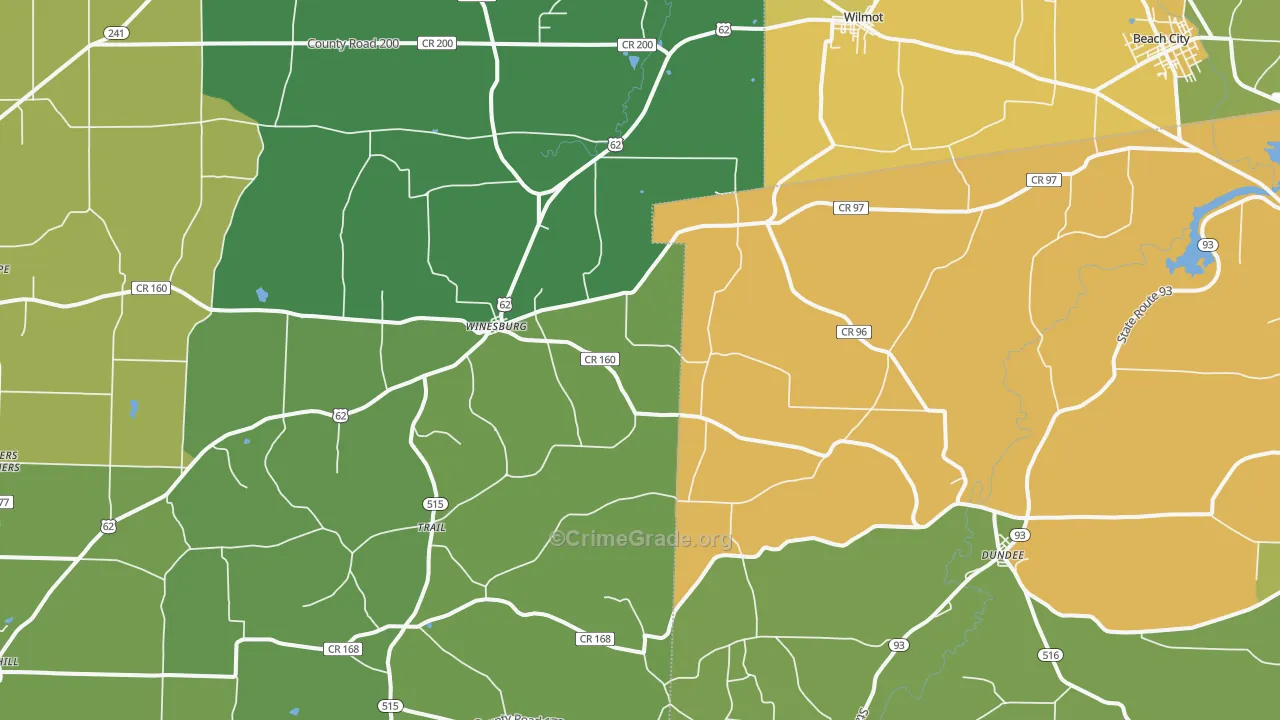 44624, OH Map of Theft Rates