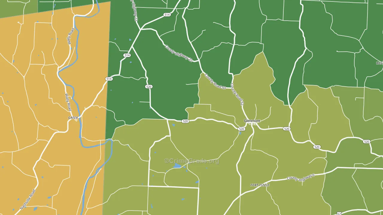 44628, OH Map of Theft Rates